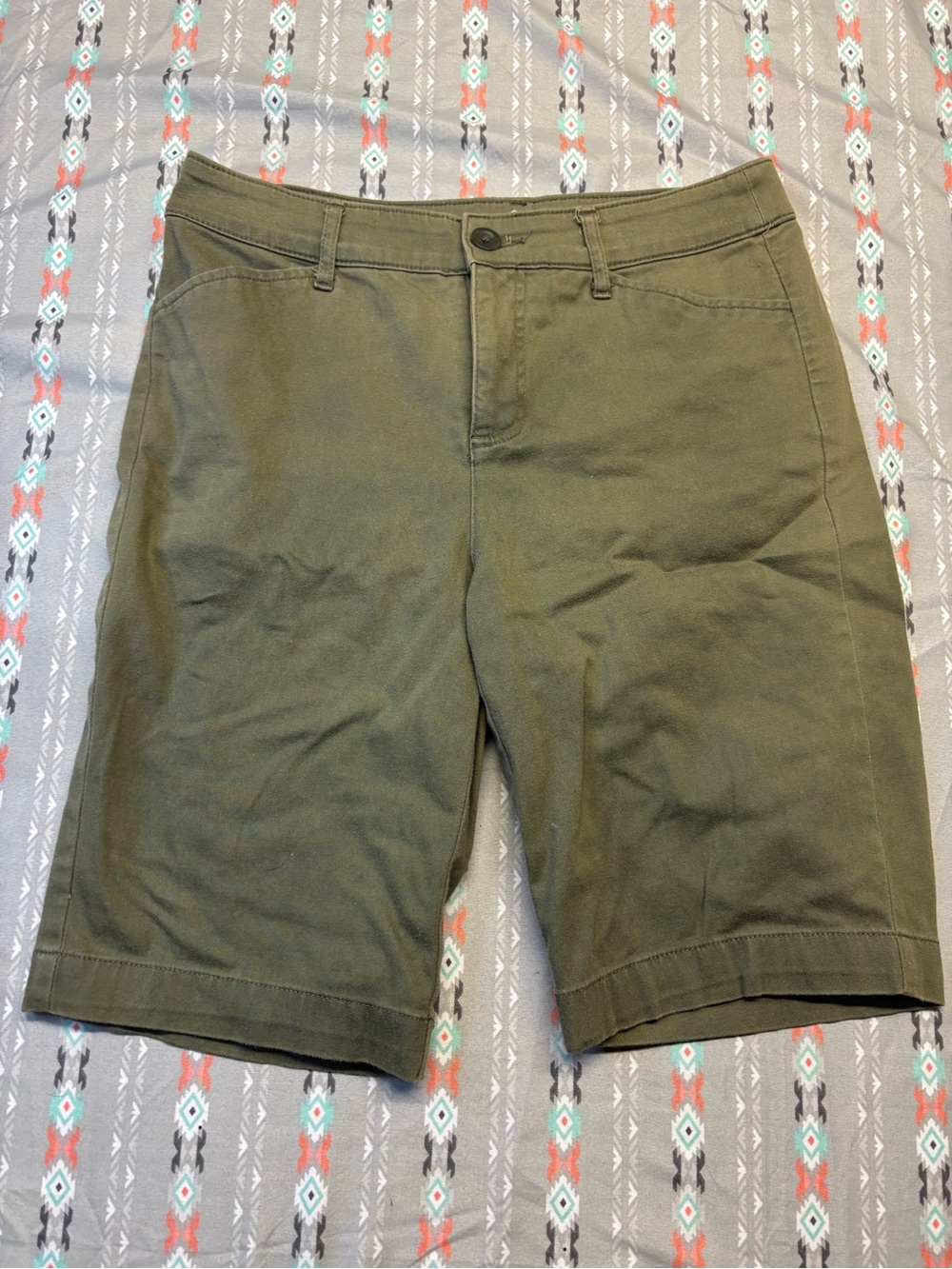 🧩St. John's Bay Olive Green Bermuda Shorts